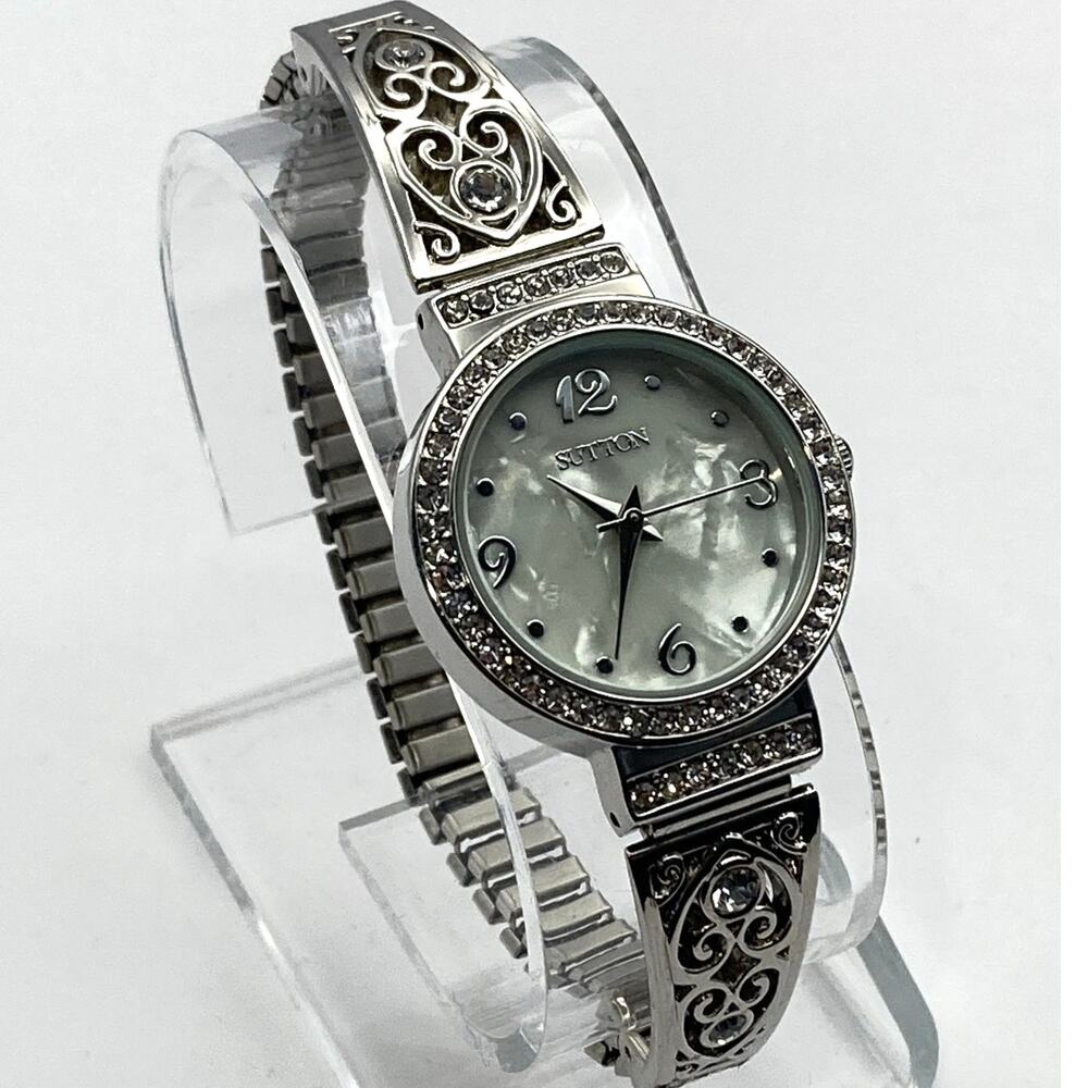 Armitron Sutton Women's Watch 29mm - New Battery - Stretch Band - Marble Face
